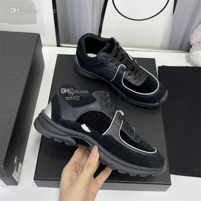 Shoes Running Designer Channel Sneakers Women Luxury Lace-up Sports Classic Sneaker Woman Ccity