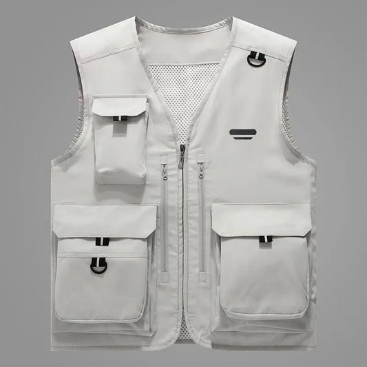 Men Vest designer Outerwear Coats Summer Outdoor Leisure Multi Pocket Versatile Thin Sweetheart V-Neck Vests Fashion Coat