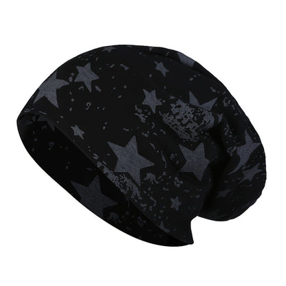 Comfy Cotton Beanie - Stretchable & Breathable Unisex Cap with Chic Geometric Pattern, Ideal for Sports & Gifts