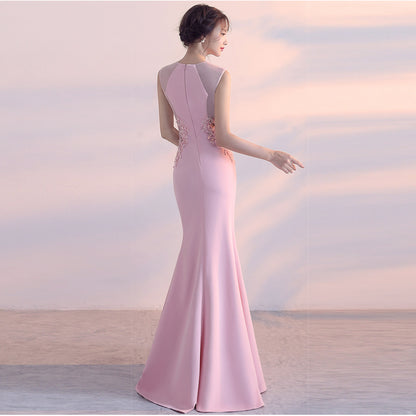 926 #Evening dress female, banquet host slim and elegant 5-color party dress dress long