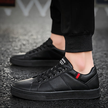 Stylish Solid Skate Shoes - Men's Skateboarding Shoes with Non Slip Soles, Lace Up Closure, and Breathable Design for Spring and Summer Outdoor Activities