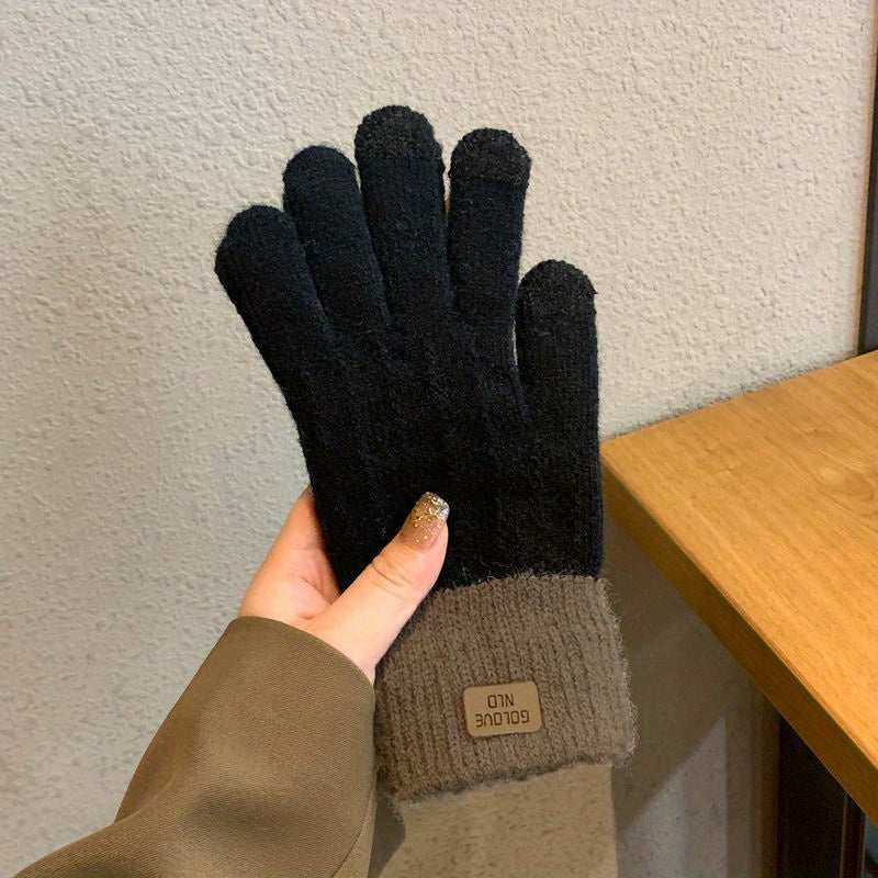 Winter Sports Gloves - Fingers-Free Touch Screen Control, Warm and Durable Construction, Moisture-Wicking Fabric for Dry Hands, Grippy Palm for Secure Grip, One-Size-Fits-Most Design - Ideal for Cold Weather Driving, Cycling, Mountain Biking, Skiing, Snow