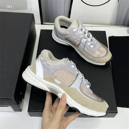 Shoes Running Designer Channel Sneakers Women Luxury Lace-up Sports Classic Sneaker Woman Ccity