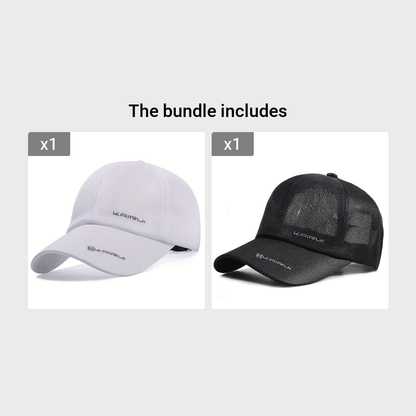 Men's Premium Solid Color Mesh Baseball Cap - Breathable, Lightweight, Adjustable, One-Size-Fits-Most, Casual, Sporty, Summer Essential for Outdoor Activities