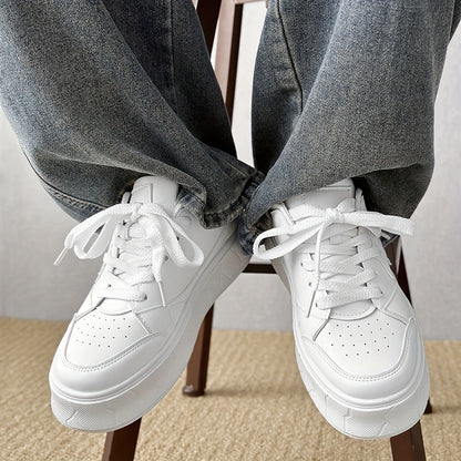 Comfy Men's Star Pattern Lace Up Platform Shoes with Soft Sole for All Seasons Outdoor Walking and Traveling