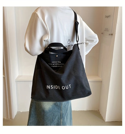 Stylish Urban Tote Bag - Durable Canvas Material, Adjustable Shoulder Strap, Magnetic Closure, Spacious Interior, Versatile Fashion Bag for Men and Women, Perfect for Daily Use, Travel, and Work