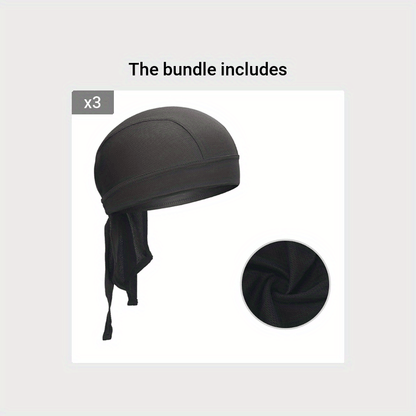 Breathable & Durable Mesh Pirate Bandana Hat - Lightweight, Stylish Vintage Hijab for Cycling, Sports & Hip Hop Fashion