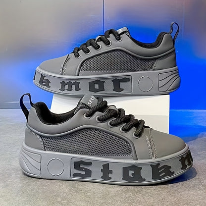 Men's Summer Breathable Platform Shoes, Non Slip Durable Sneakers For Outdoor Walking Jogging Traveling