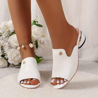 Stylish Crocodile Pattern Chunky Heel Sandals - Fashionable Open-Toe Dress Pumps with Slip-On Design, Comfortable Wear, and Chic Style - Perfect for Formal Occasions and Night Out