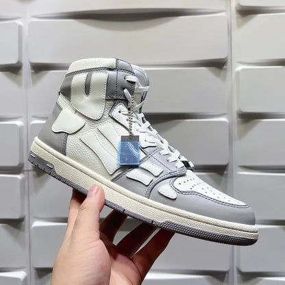 Shoes Running Men women Designer Skel Low Bones Hi Leather Sneakers Luxury Skeleton Blue Red White Black Green Gray Brown couple Original 35-46