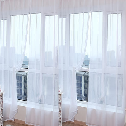 4Pcs Solid Color Wedding Glass Screen Transparent Window Screen Color Finished Curtain 40.16*78.74inch