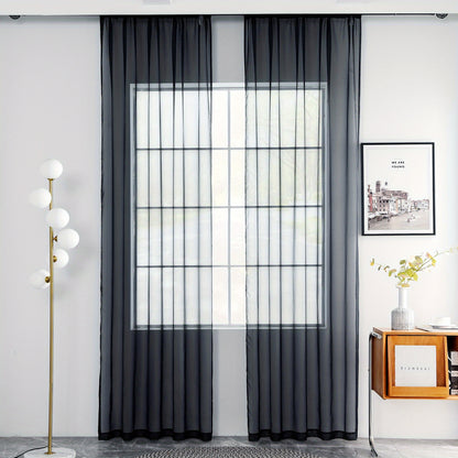 2pcs Sheer Voile Window Treatment Rod Pocket Curtains, For Kitchen Bedroom Living Room Drapes, Sunlight Filtering Privacy Protected Bedroom Living Room Office Home Decor