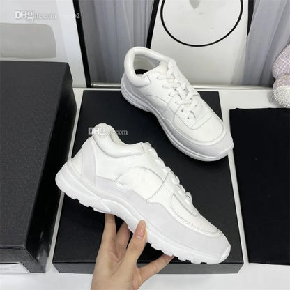 Shoes Running Designer Channel Sneakers Women Luxury Lace-up Sports Classic Sneaker Woman Ccity
