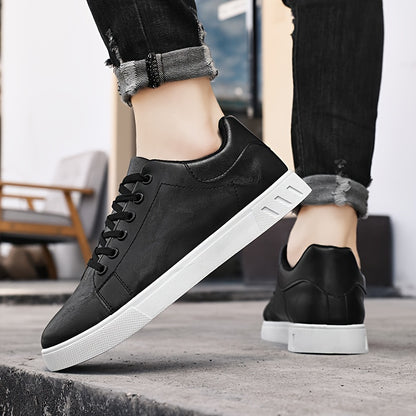 Men's Trendy Skateboard Shoes Non Slip Lace Up All Seasons Outdoor Walking Jogging Traveling Comfy