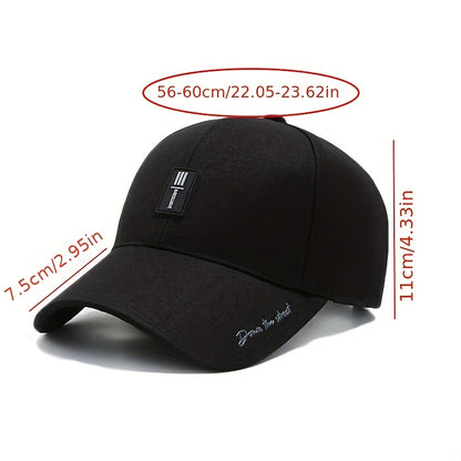 Luxury Black Baseball Cap - Premium Cotton, Adjustable Fit, Unisex Design, Ideal for Golf, Sports, Kpop Fans, and Gift-Giving - Stylish Trucker Hat for Men and Women