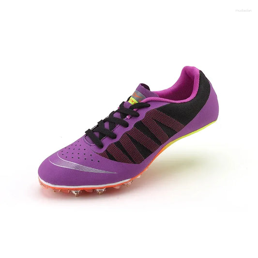Running Shoes  Track And Field For Men Lace Up Slip-resistant Spike Nail Sneakers Teenager Professional Sprint Training