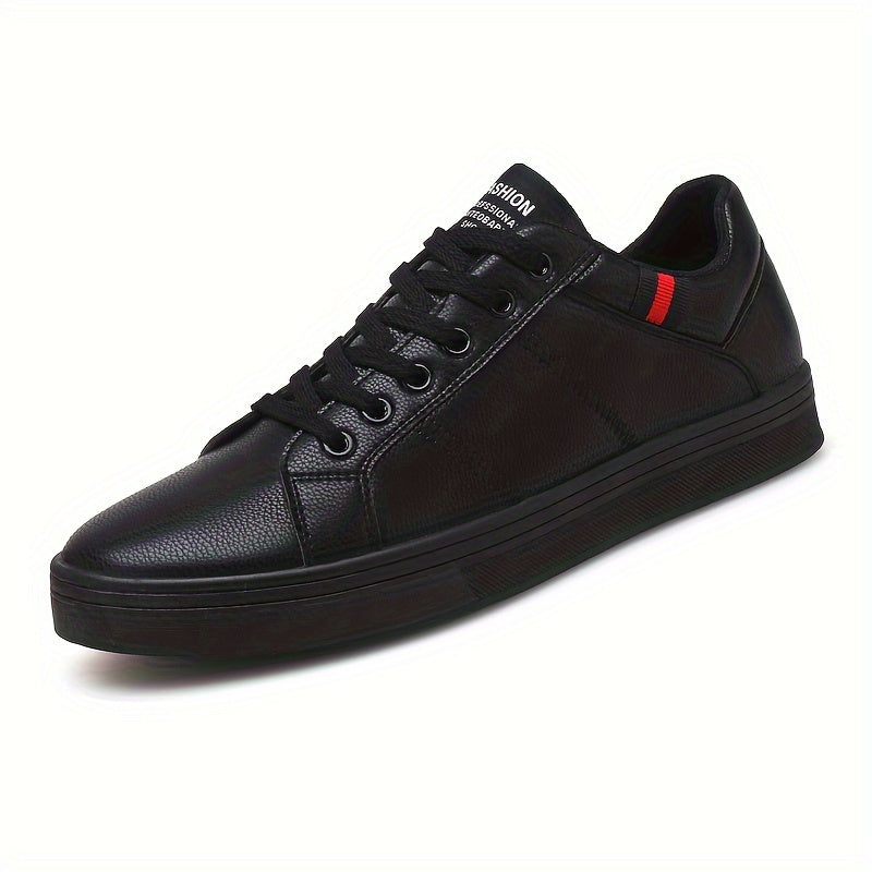 Stylish Solid Skate Shoes - Men's Skateboarding Shoes with Non Slip Soles, Lace Up Closure, and Breathable Design for Spring and Summer Outdoor Activities