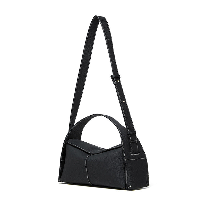 LOVECCR 2025 Autumn and winter new first-layer cowhide removable portable diagonal span hanging ear series eave bag single shoulder crossbody genuine leather women's bag