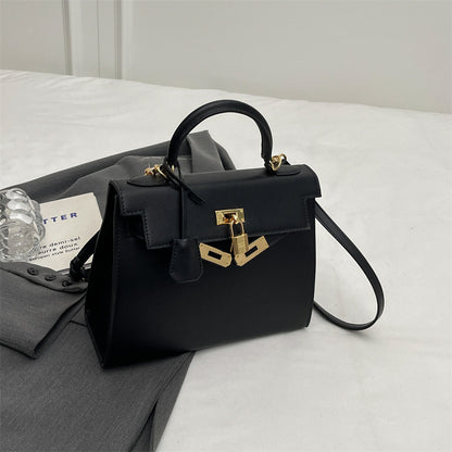 2025 Kelly bag women's high-end sense large-capacity fashion handbag simple commuter messenger bag can be one shoulder messenger women's bag