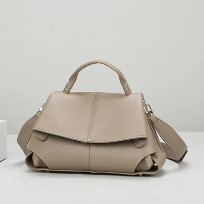 2025 shoulder bag fashionable and simple large-capacity bag women's high-end casual handbag soft leather commuter messenger bag