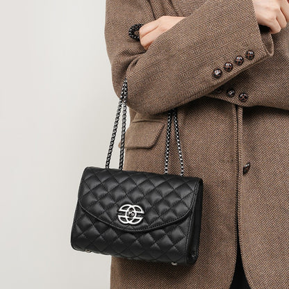 2025 Strictly selected high-end chain bag fashionable versatile shoulder bag popular new first-layer cowhide messenger bag light luxury women's bag