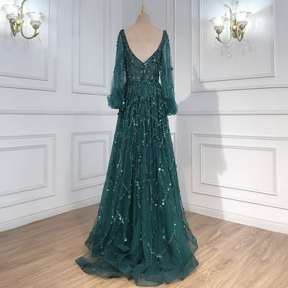 2025 New new gold heavy industry beads luxury evening dress sexy celebrity aura queen long dress SC7109