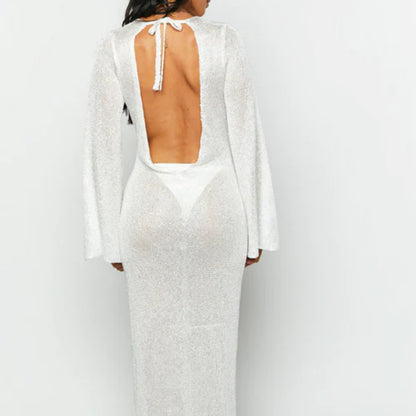 Popular,  and Popular trade  new women's clothing sexy straps temptation hollow perspective knitted dress long dress women's summer