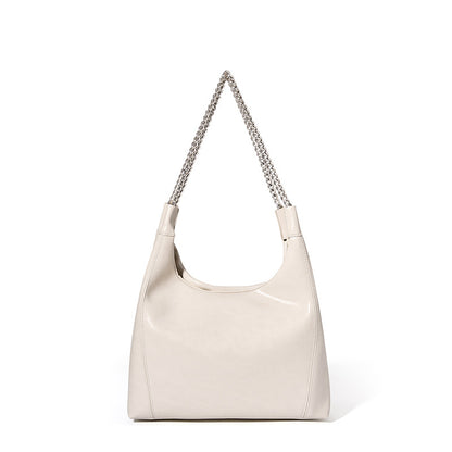 Korean chain tote bag large-capacity bag popular new bag fashionable commuter cowhide women's bag shoulder bag