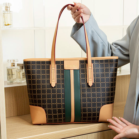 2025 New bag handbag  retro fashion tote bag trendy shoulder oblique span bag large capacity printed women's bag
