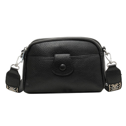 loveccr Cross-Border Women's Bag  Spring New Commuter Casual Small Square Bag Vintage Wide Shoulder Strap Crossbody Small Bag Mother Bag