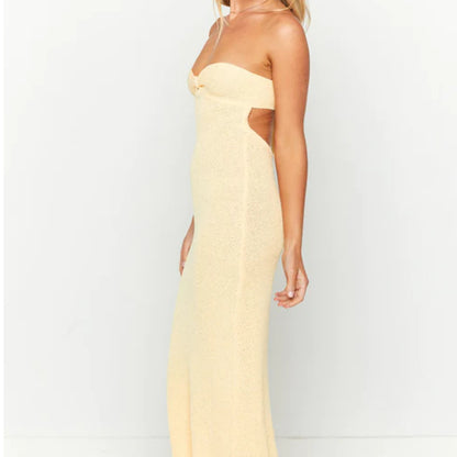 New  women's clothing new Popular trade sexy backless low-cut straps slim knitted dress summer women