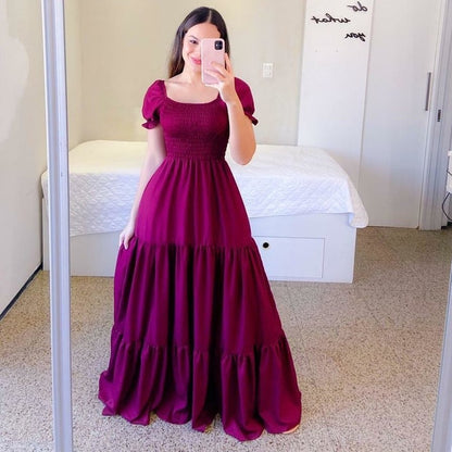 New new spring and summer  women's clothing dress one-word shoulder floral off-the-shoulder long color fairy skirt