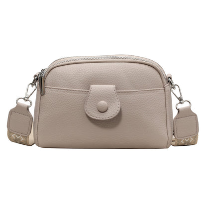 loveccr Cross-Border Women's Bag  Spring New Commuter Casual Small Square Bag Vintage Wide Shoulder Strap Crossbody Small Bag Mother Bag