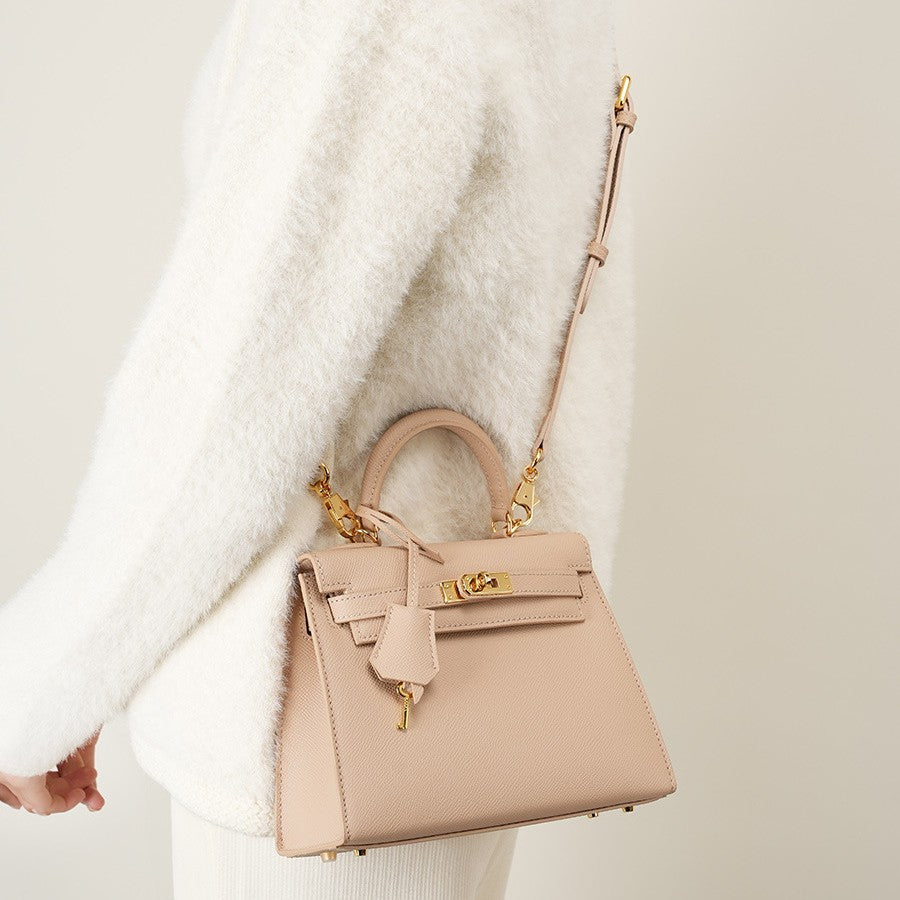 2025 Genuine leather Kelly women's bag  new versatile fashion cowhide shoulder messenger bag mini small bag