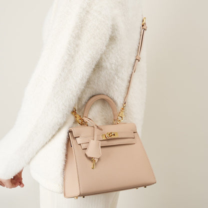 2025 Genuine leather Kelly women's bag  new versatile fashion cowhide shoulder messenger bag mini small bag