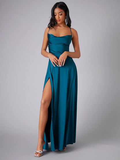 2025 new  Popular trade women's clothing sexy and thin slim backless  suspender waist dress long dress