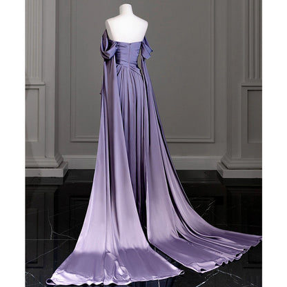 LOVERCCR  Style Tube Top off-Shoulder Dress Bridal Wedding Morning Gowns Design Sense Niche Sexy Long Mop Evening Dress