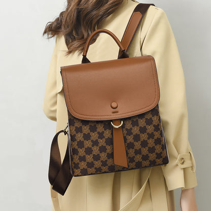 2025 Backpack  new women's light luxury large-capacity soft leather travel backpack simple and fashionable travel burden reduction women's bag