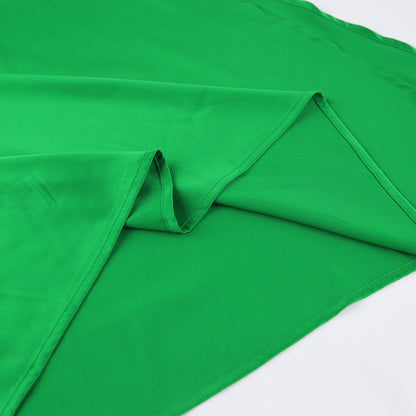 2025 summer new suspender ice silk simulation silk design sense niche dress slit long dress  sexy women