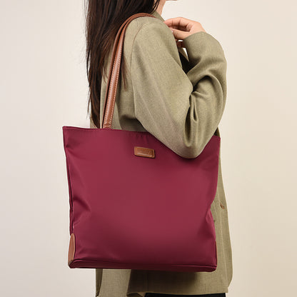 2025 Simple and fashionable Oxford cloth bag popular new large-capacity high-end tote bag casual Korean version women's shoulder bag