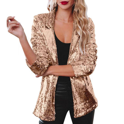 Ebay  casual beaded top sequined long-sleeved commuter lapel temperament fashionable small blazer