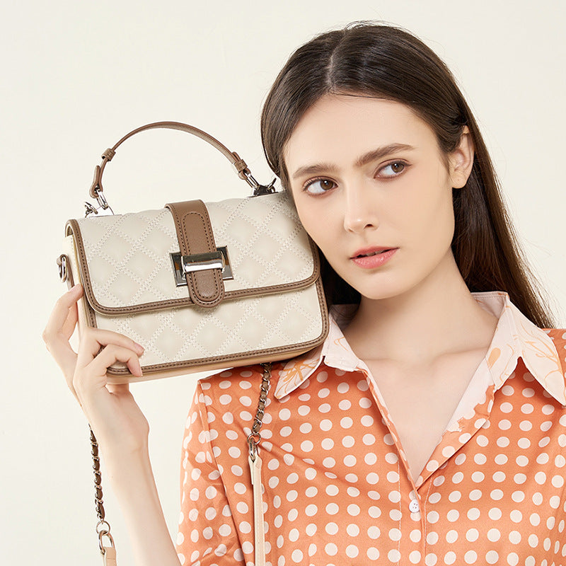 Bag popular new messenger diamond bag women's popular light luxury brand birthday gift high-end leather women's bag