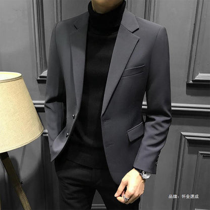 LOVECCR  Spring and Autumn Men's Small Suit Jacket Korean Style Wedding Bridegroom Dress Casual Single Suit Business Men's Direct Sales