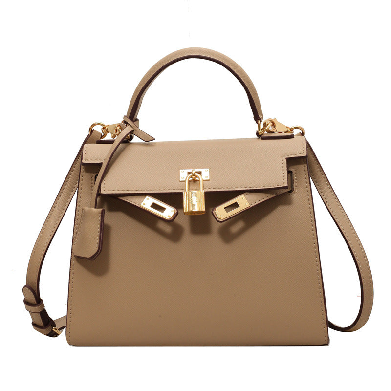 2025 Kelly bag women's high-end sense large-capacity fashion handbag simple commuter messenger bag can be one shoulder messenger women's bag