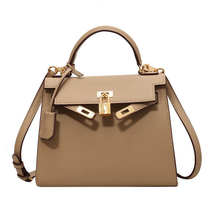 2025 Kelly bag women's high-end sense large-capacity fashion handbag simple commuter messenger bag can be one shoulder messenger women's bag