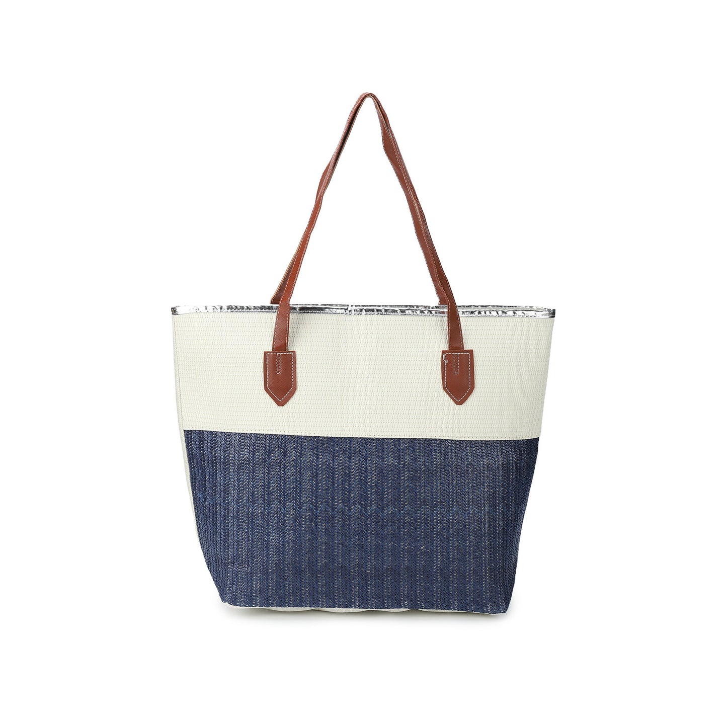 loveccr Cross-Border  Underarm Bag Women's Shoulder Bag Casual Messenger Bag Large Capacity Canvas Bag New Striped Beach Bag