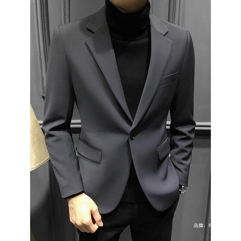 LOVECCR  Spring and Autumn Men's Small Suit Jacket Korean Style Wedding Bridegroom Dress Casual Single Suit Business Men's Direct Sales