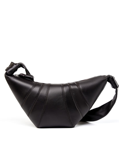 2025 Commuter popular new versatile first-layer lambskin croissant bag lazy dumpling bag women's shoulder messenger bag