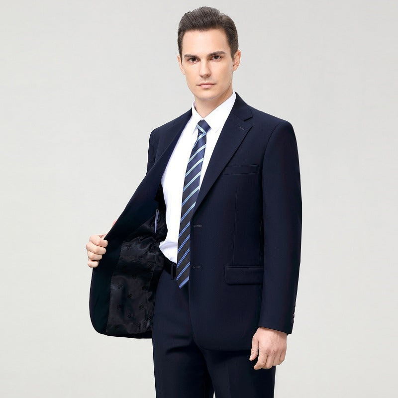 LOVECCR   Brand Men's Wool Suit Suit High-End Slim Fit Suit Male Bridegroom Business Leisure Professional Formal Dress Spring