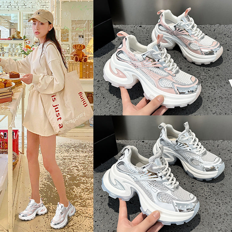 2025 Zhao Ruth Bailu, the same dad shoes and children's popular new mesh summer height increase sports and leisure popular women's shoes